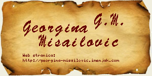 Georgina Misailović vizit kartica